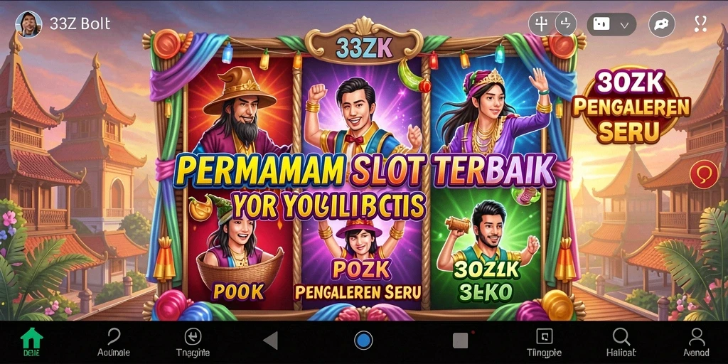 Tampilan gameplay Slot penuh warna dan menarik dari 33ZK.