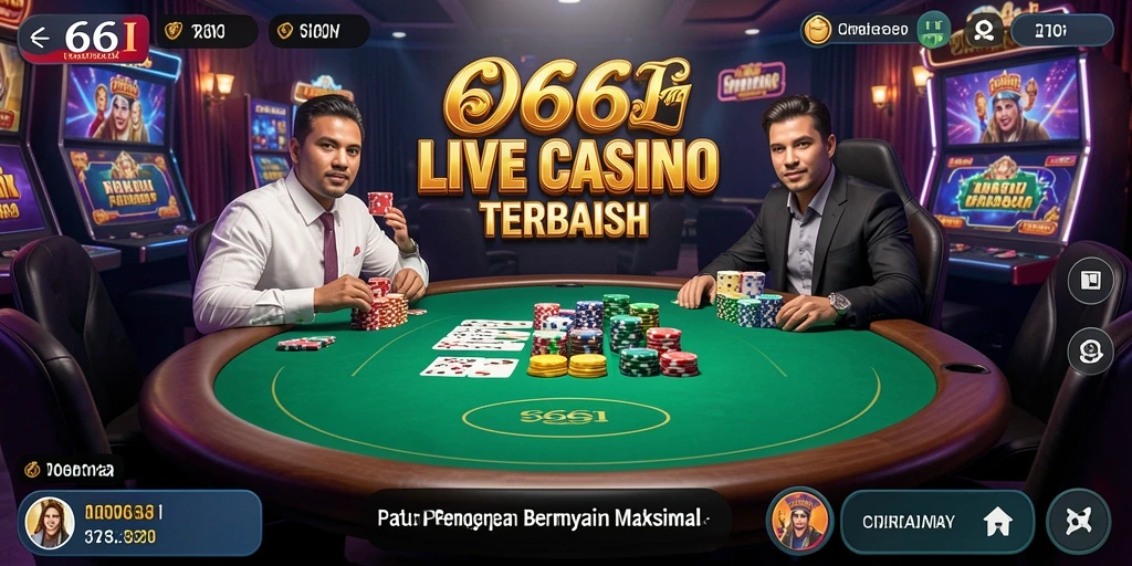Screenshot gameplay 666I yang menampilkan dealer profesional dan permainan menarik.