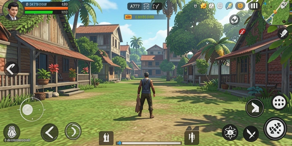 Screenshot A7777 menunjukkan gameplay simulasi yang menarik dan interaktif.