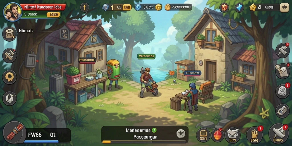 Tampilan gameplay FW66 yang imersif dan menenangkan dalam genre Idle.