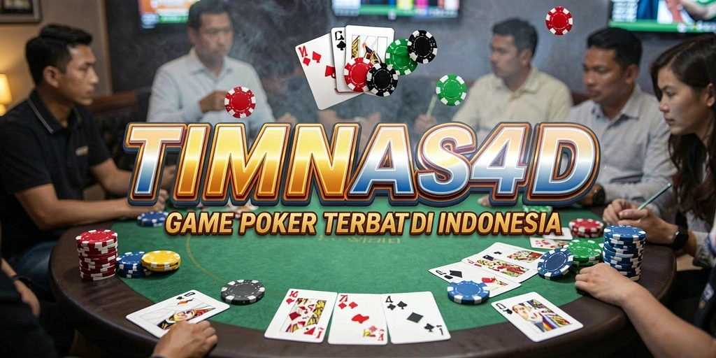 Tampilan gameplay seru di TIMNAS4D dengan aksi Poker yang mendebarkan.