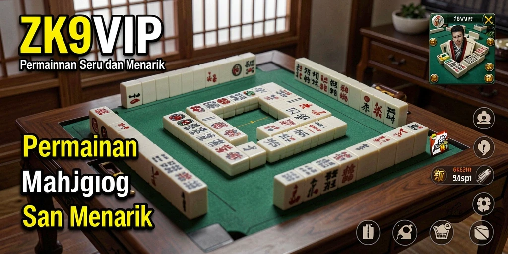 Tampilan gameplay Mahjong ZK9VIP yang menawan dan interaktif.